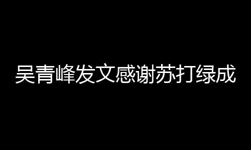 谢苏 团挺着吴青文感我们打绿成员长阿峰发福